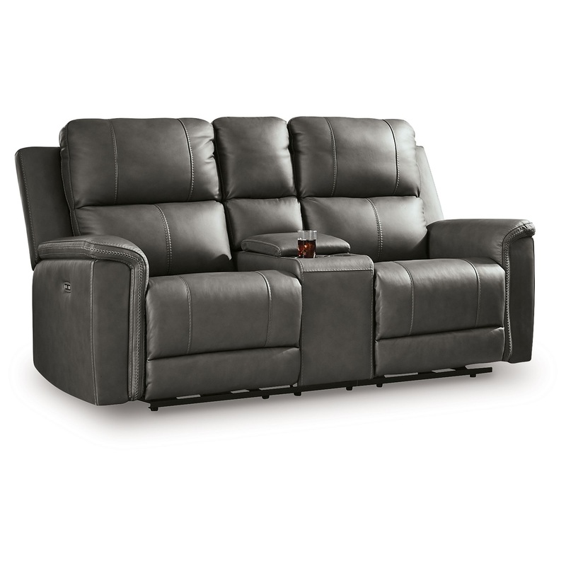 Bleckley – Power Reclining Loveseat With Console / Adjustable Headrest