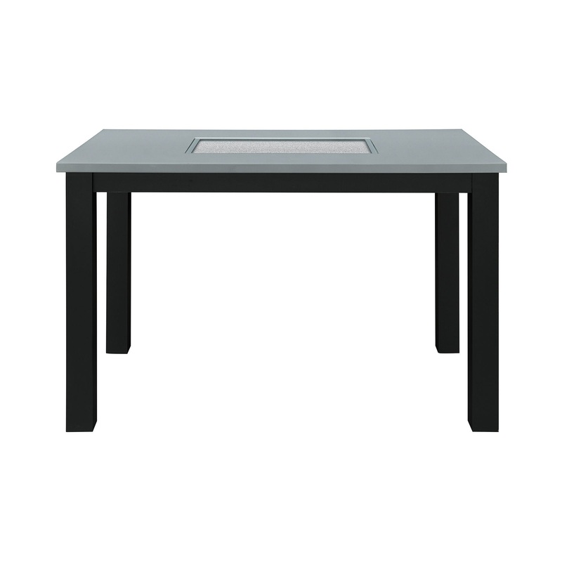 Dining Table Set With 4 Chairs, 5 Piece Set – Gray