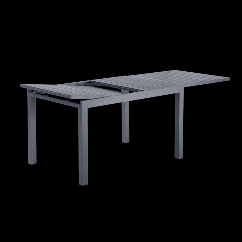 TABLE NATERIAL LYRA II UP AND DOWN ALUMINUM 130/214.5X90 ANTHRACITE
