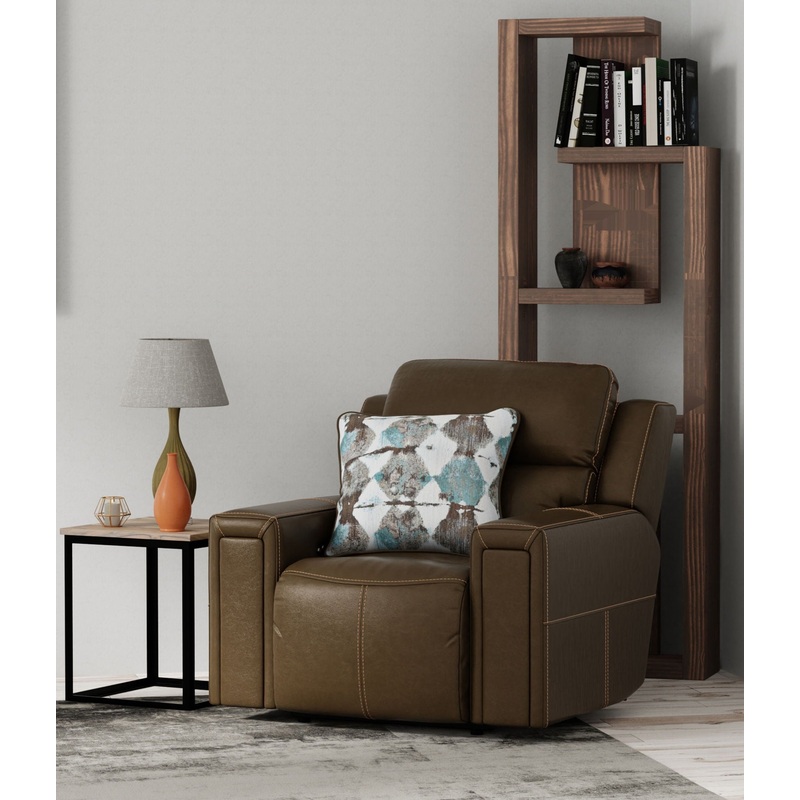 Arezzo – Power Headrest Power Lay Flat Recliner With Zero Gravity/Extended Ottoman – Chocolate