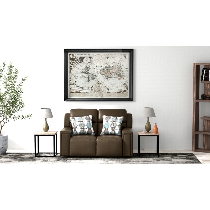 Arezzo – Power Headrest Power Reclining Loveseat With Zero Gravity/Extended Ottoman – Chocolate