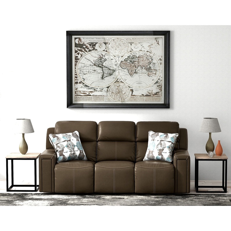 Arezzo – Power Headrest Power Reclining Sofa With Zero Gravity/Extended Ottoman – Chocolate