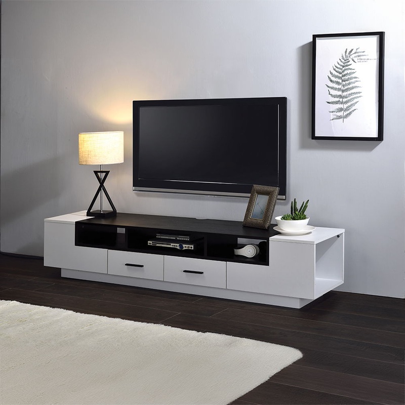 Armour – TV Stand – White & Black