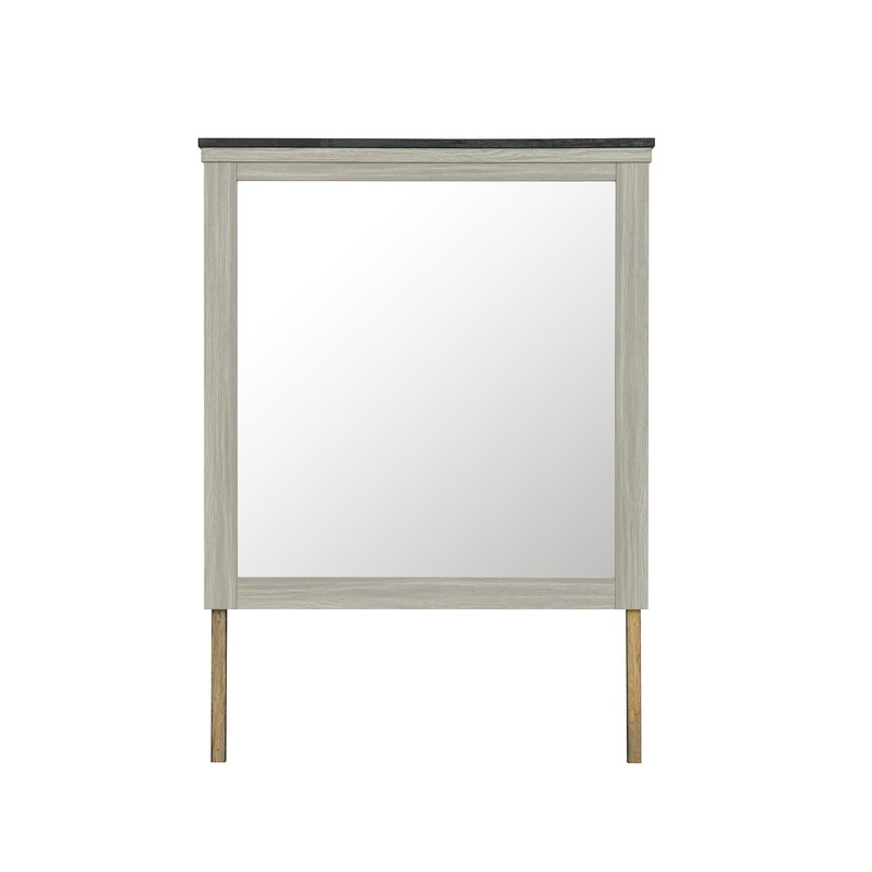 Augusta – Mirror With Sleek Frame, Large Scale Mirror For Dresser – Beige Brown