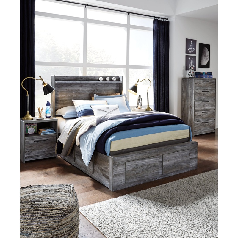 Baystorm  Panel Bed With 6 Storage Drawers