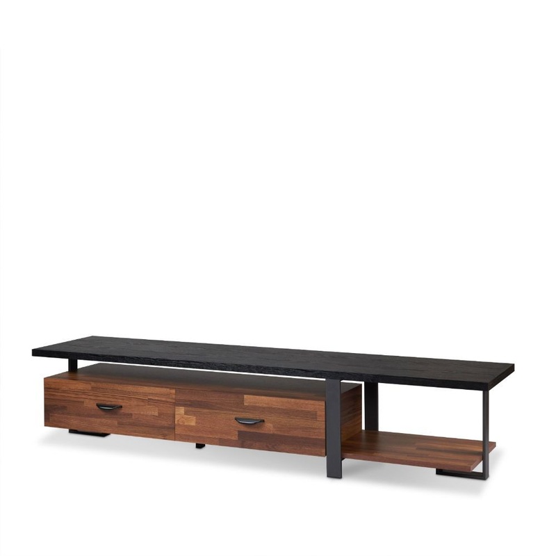 Elling – TV Stand – Walnut & Black