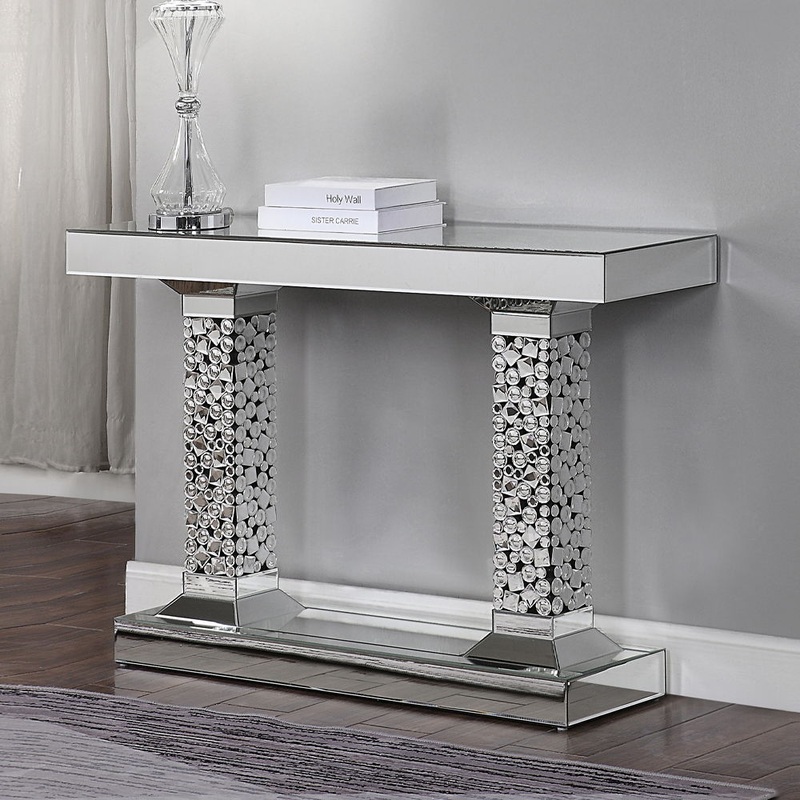 Kachina – Console Table – Mirrored & Faux Gems