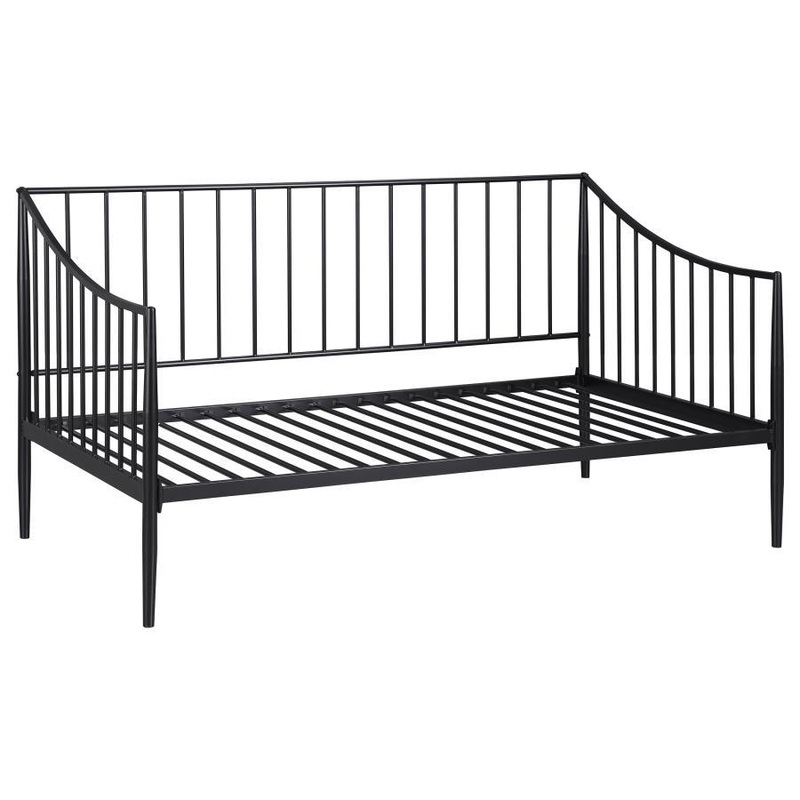 Newbury – Metal Twin Daybed Bed Frame – Matte Black