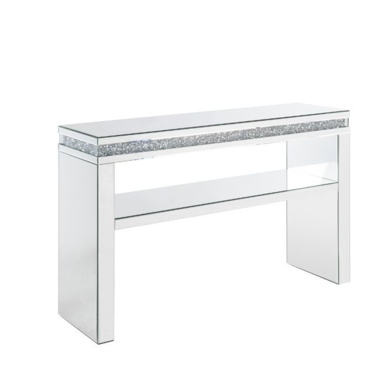 Noralie – 32 Sofa Table – Mirrored & Faux Diamonds