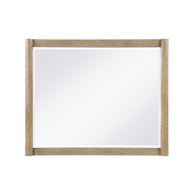 Sarai – Mirror With Sleek Frame And Rounded Sides – Brown