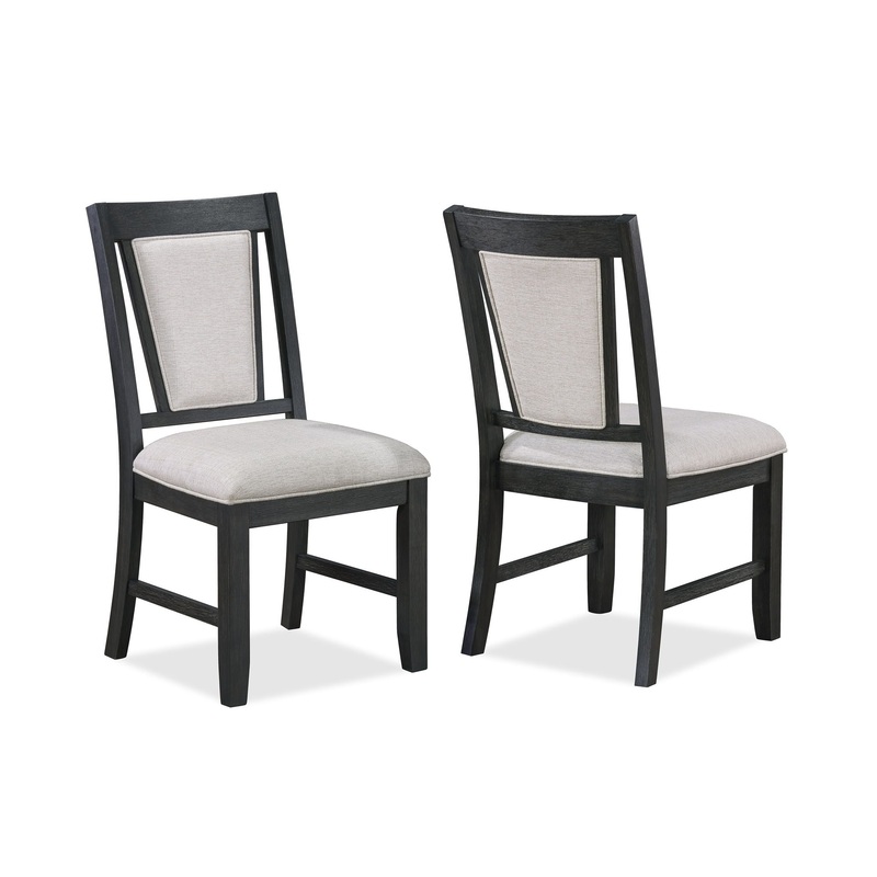 Stevens – Side Chair (Set of 2) – Charcoal & Gray