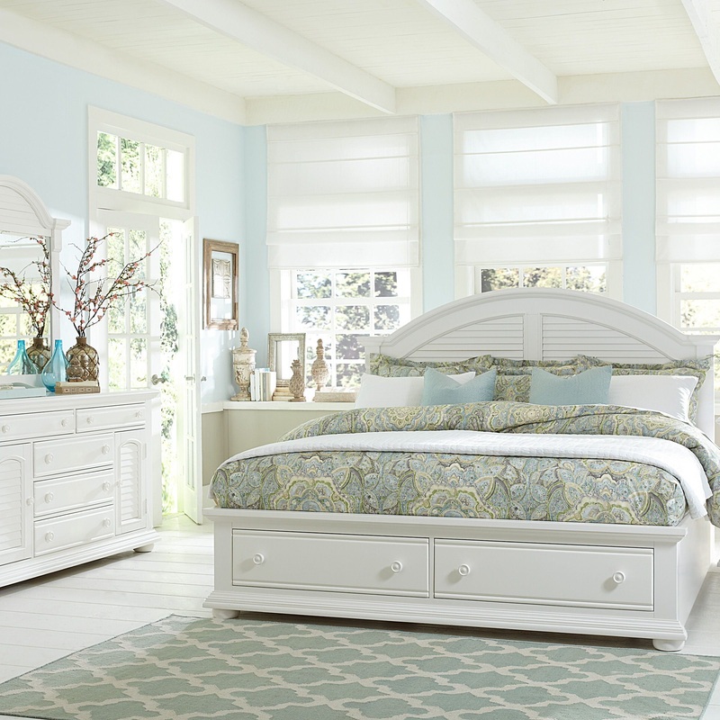 Summer House I – Storage Bed, Dresser & Mirror