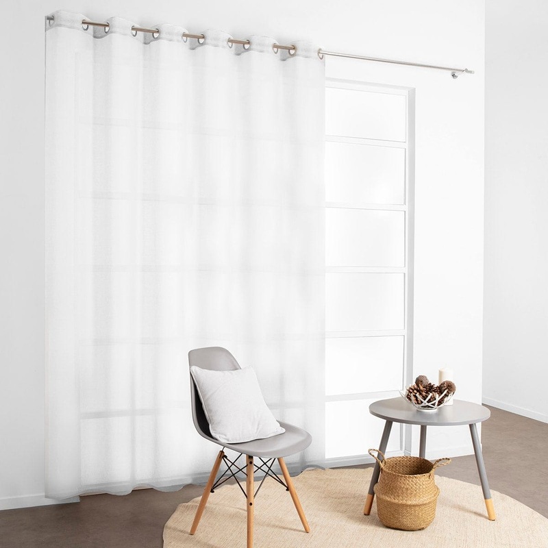 ZEPHYR FIRE RETARDANT WHITE FILTER CURTAIN 200X280 CM WITH EYELETS