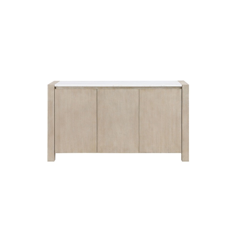 D1321 – Buffet With Real Marble Top – Natural / White