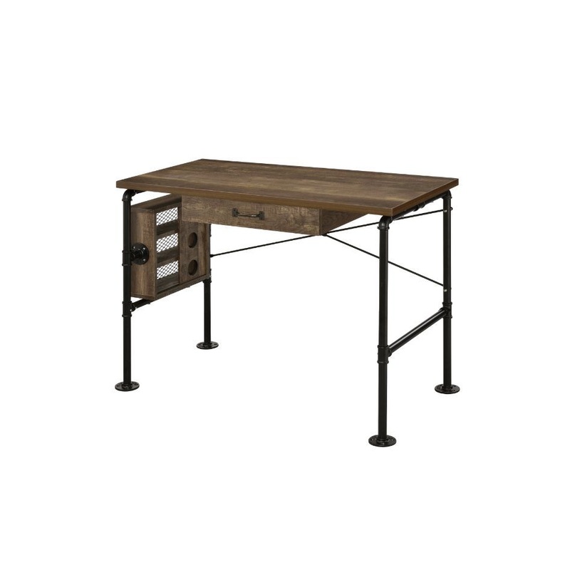 Endang – Writing Desk – Weathered Oak & Black