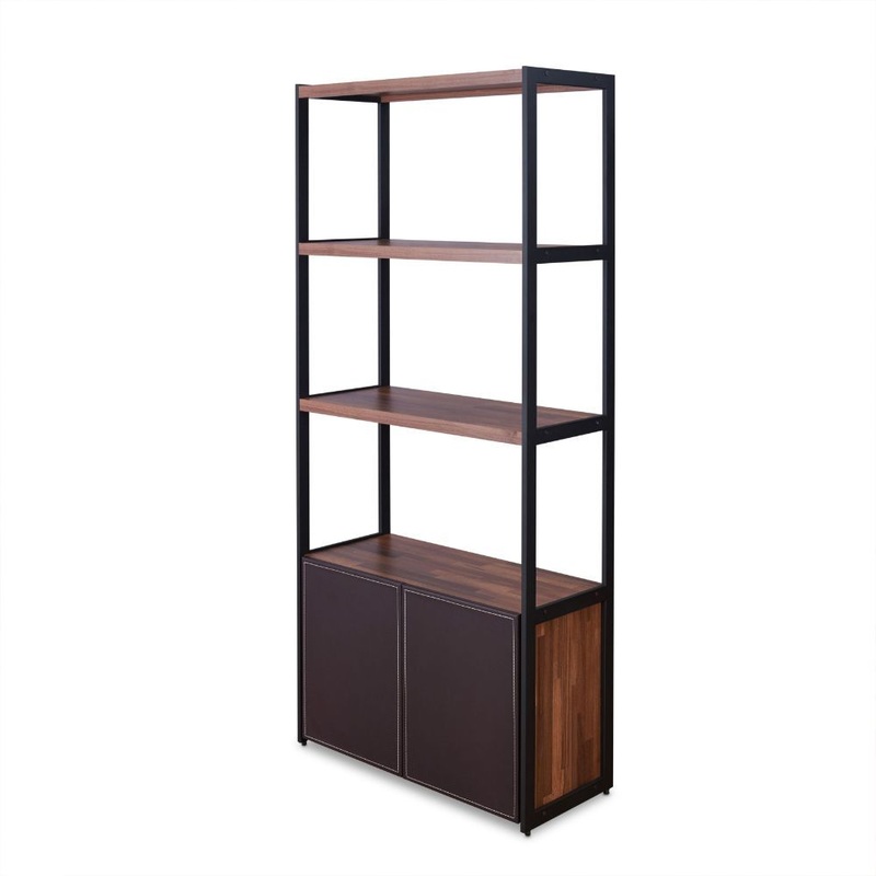 Sara – Bookshelf – Walnut & Sandy Black