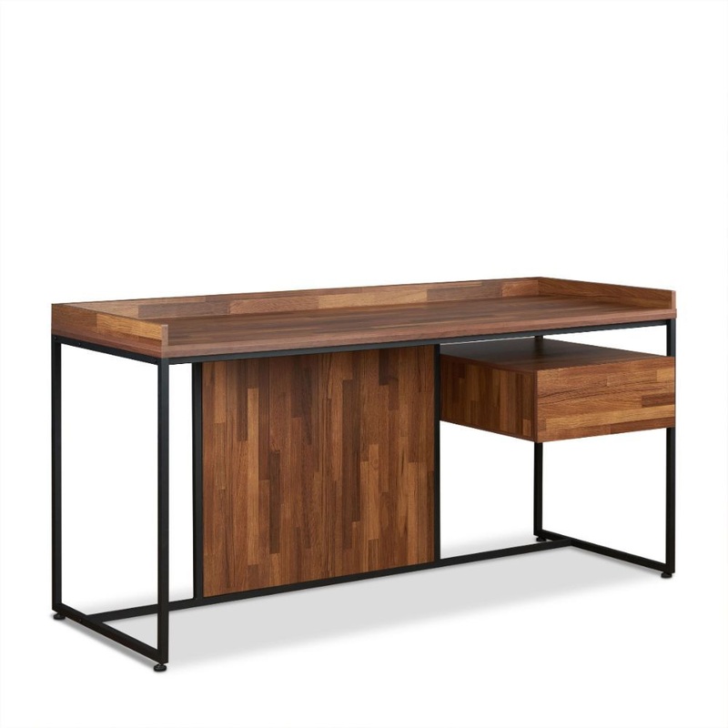 Sara – Writing Desk – Walnut & Sandy Black
