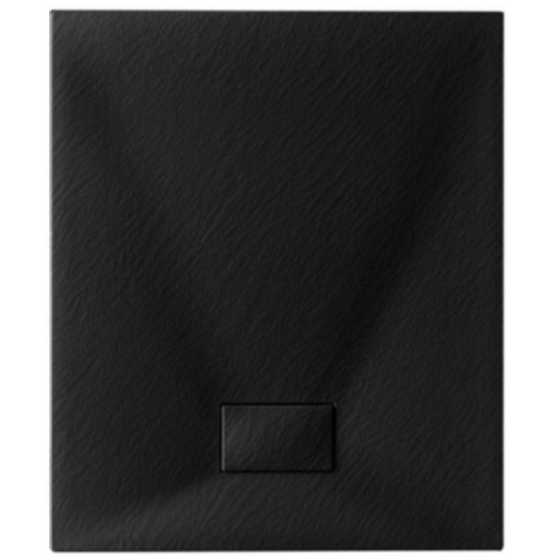 STONE ESSENCE POLYESTER SHOWER TRAY 70X90 X H2.6 CM BLACK
