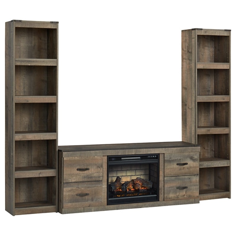 Trinell 3-Piece Entertainment Center with Electric Fireplace