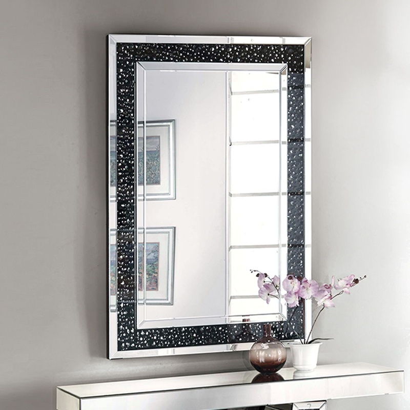 Nysa – 47 X 32 Accent Mirror – Mirrored & Faux Crystals