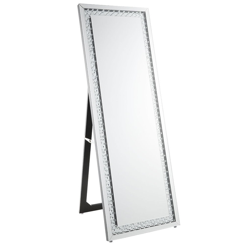 Nysa – Floor Mirror – Mirrored & Faux Crystals