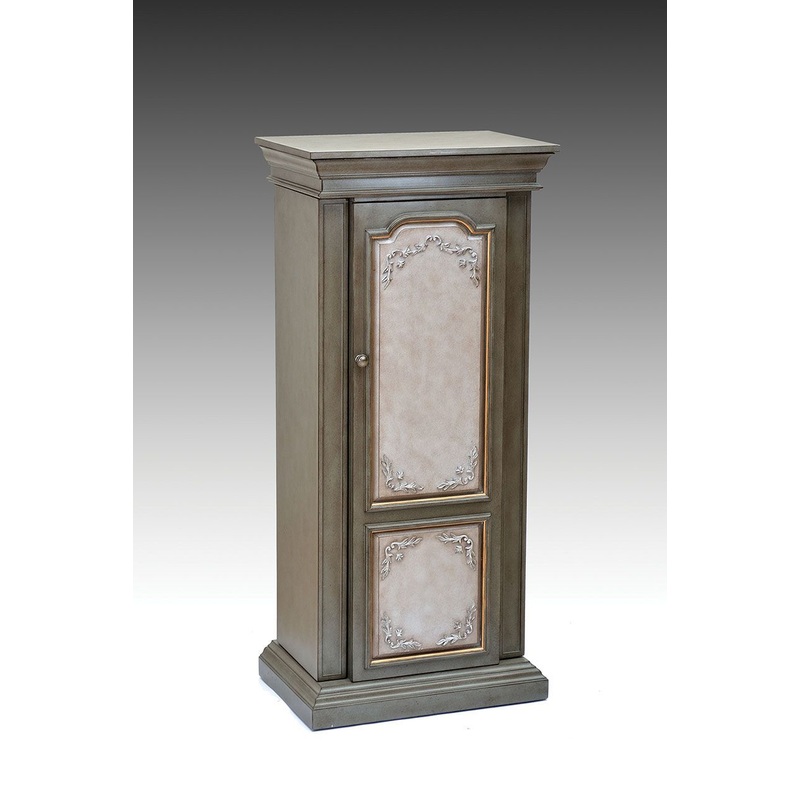 Riker – Jewelry Armoire – Antique Gray & Antique Beige