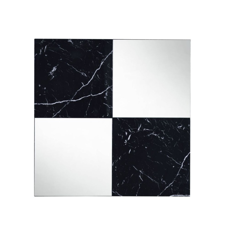 Angwin – Accent Mirror – Mirrored & Faux Marble Top