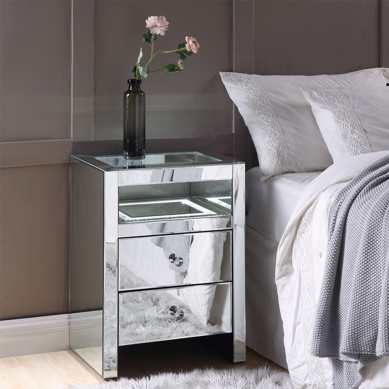 Dominic – Accent Table With LED – Mirrored