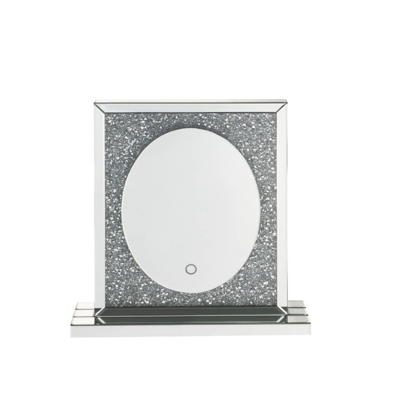 Noralie – 23 Accent Mirror With LED – Mirrored & Faux Diamonds