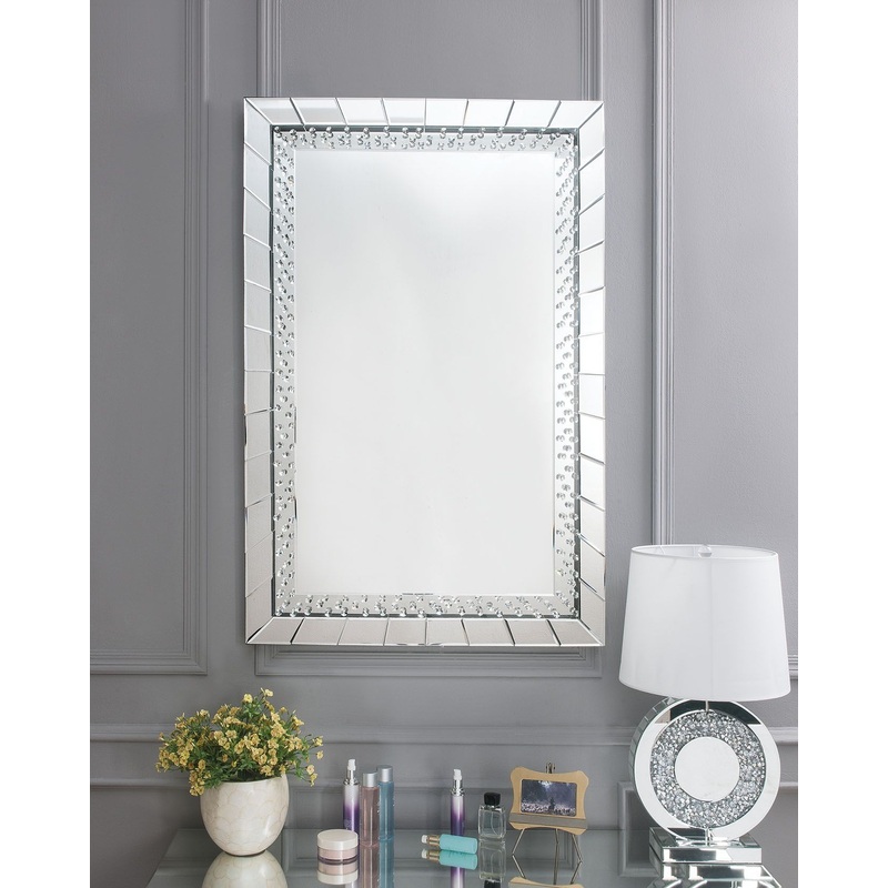 Nysa – 47 Accent Mirror – Mirrored & Faux Crystals