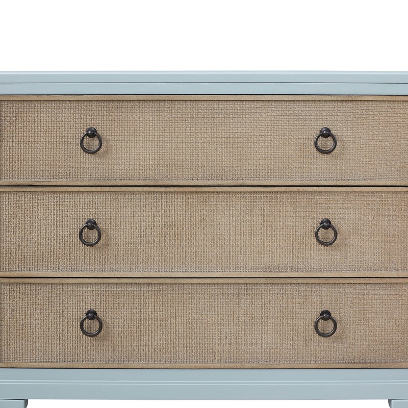 3 Drawers Hall Chest With Cane Fronts