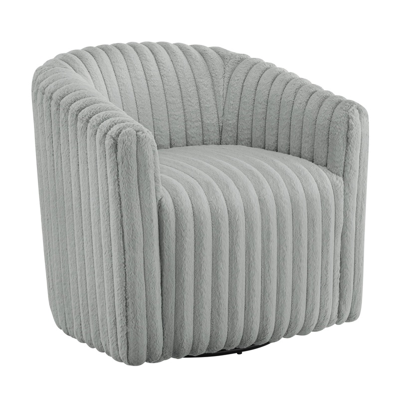 Alexa Barrel Swivel Chair – Grey