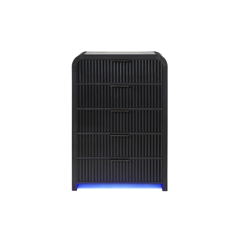 Beverly – Chest, LED Lighting – White / Black