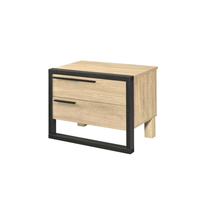Erasto – Accent Table – Oak & Black