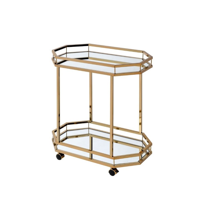 Lacole – Serving Cart – Mirrored & Champagne