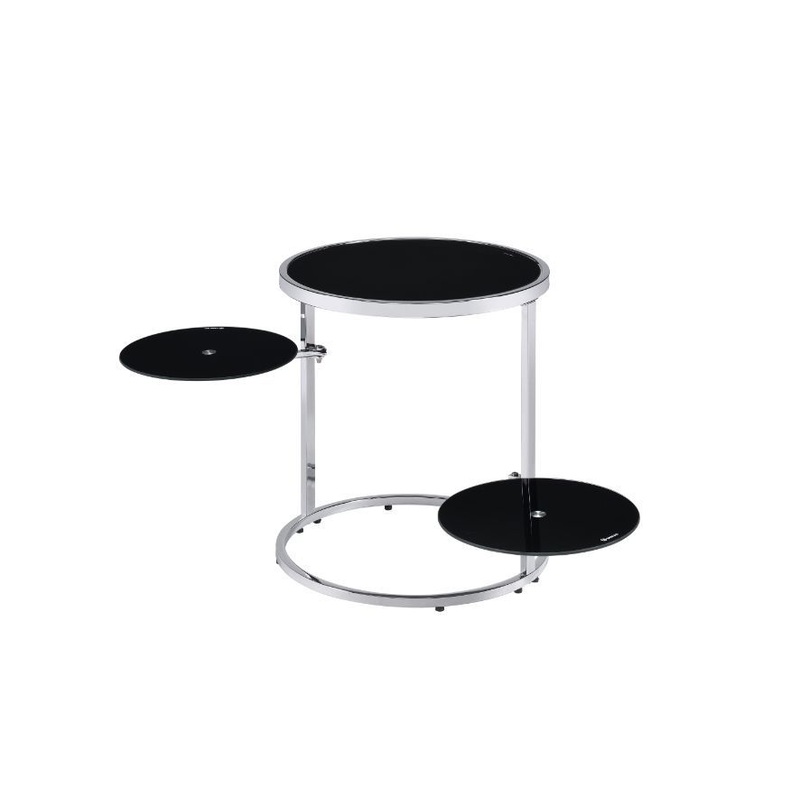 Lynch – Accent Table – Black & Chrome