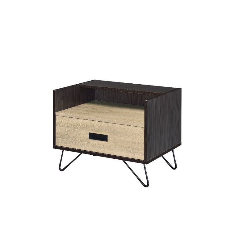 Melkree – Accent Table – Oak & Black