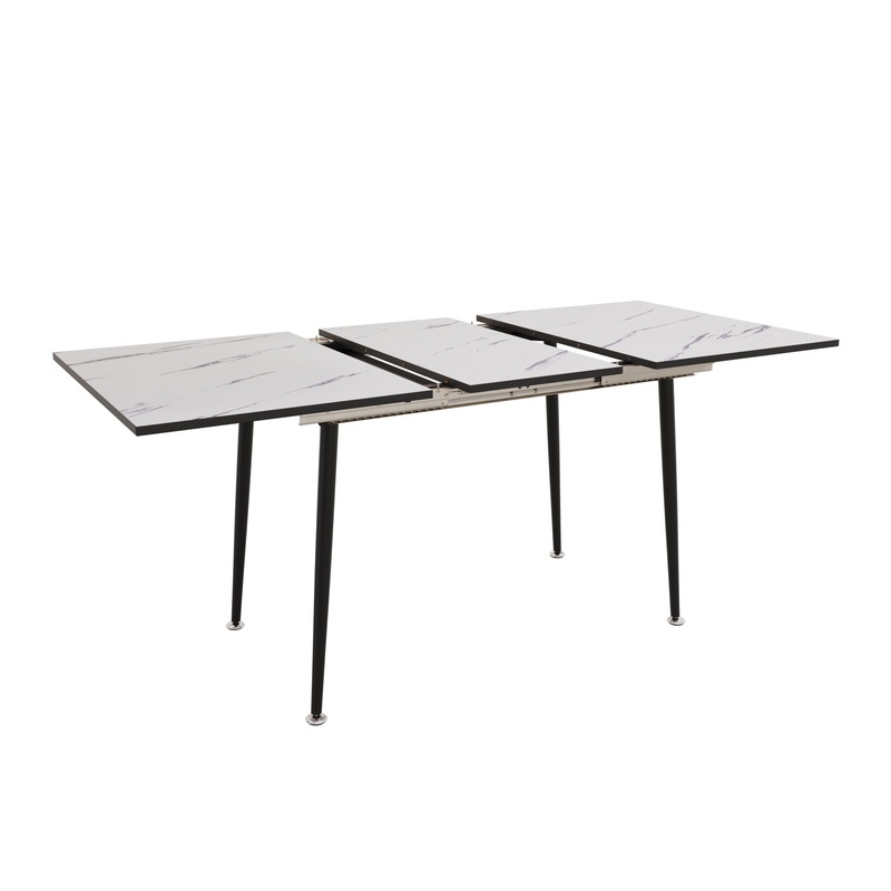 Modern Extendable Dining Table And Chair Set For 2 – 6 People