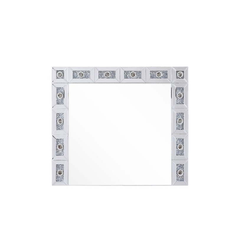 Noralie – 28 X 32 Accent Mirror – Mirrored & Faux Diamonds