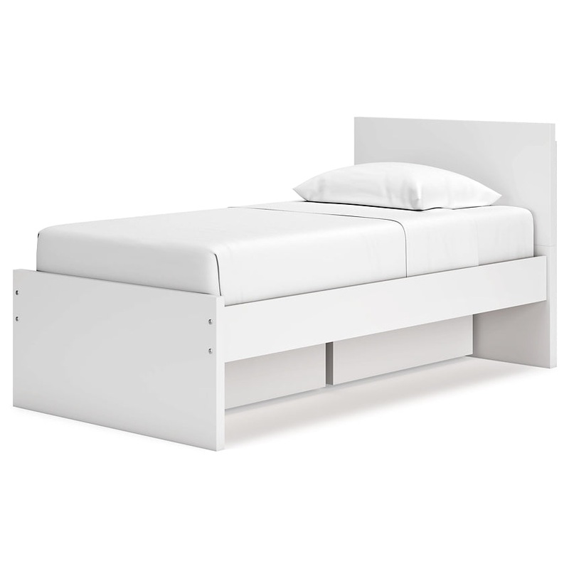 Onita  Panel Platform Bed With 1 Side Storage