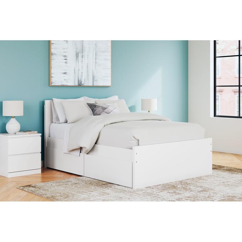 Onita  Panel Platform Bed With 2 Side Storage
