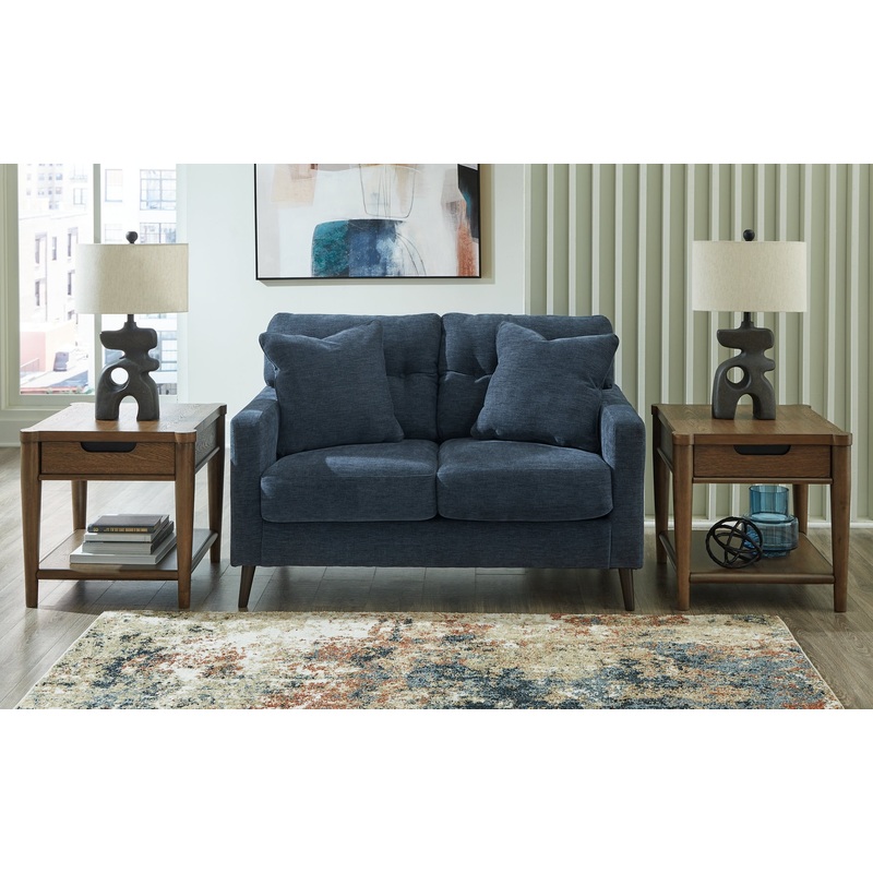 Bixler Loveseat|Navy|Olive