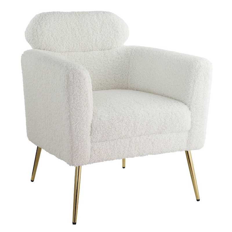 Connock – Accent Chair – White Teddy Sherpa