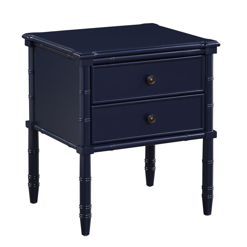 Emmett – 2 Drawer Nightstand|Dark Green|Blue|White