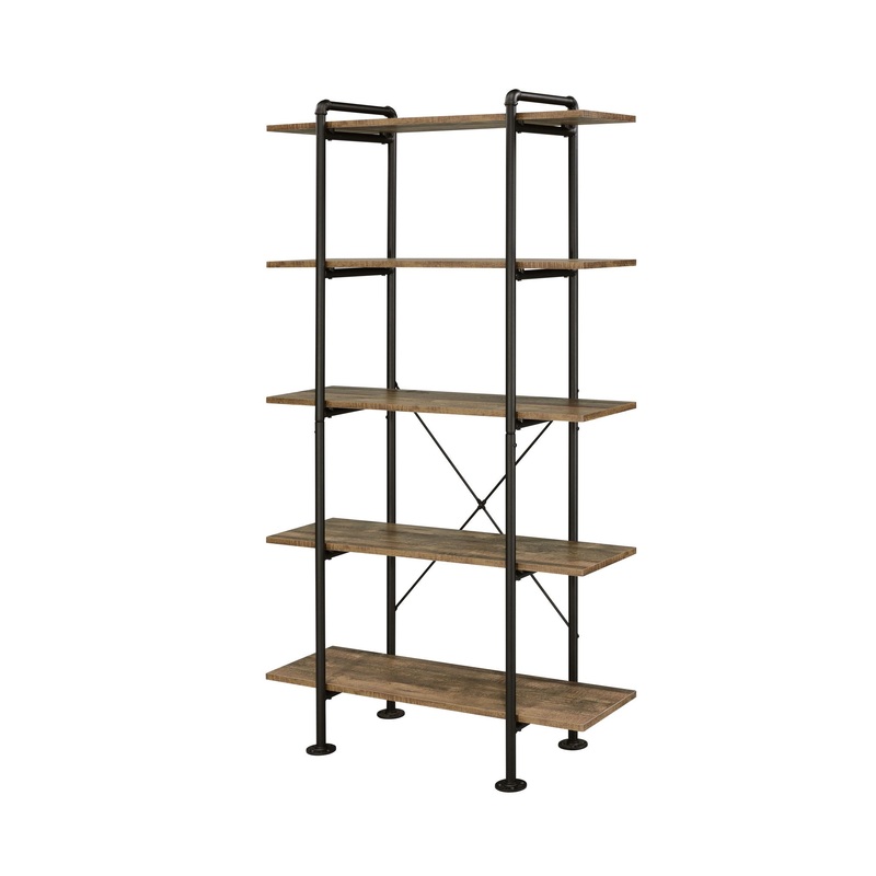 Nefo – Bookshelf – Rustic Oak & Black