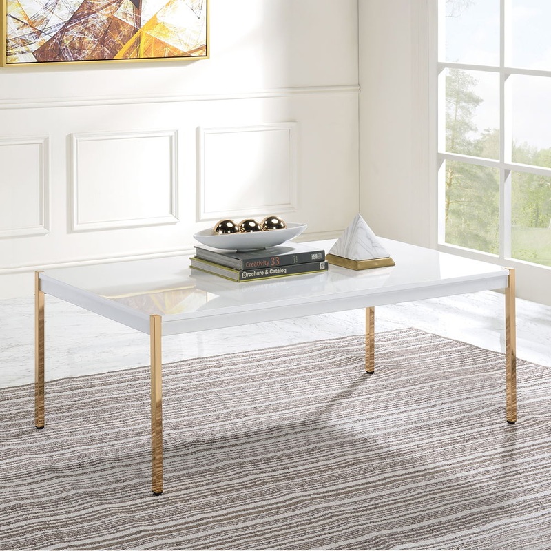 Otrac – Coffee Table – White & Gold