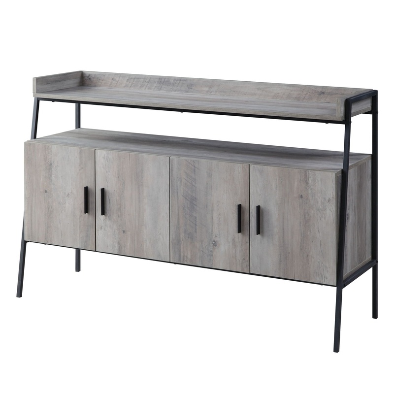 Samiya – TV Stand – Gray Oak & Black