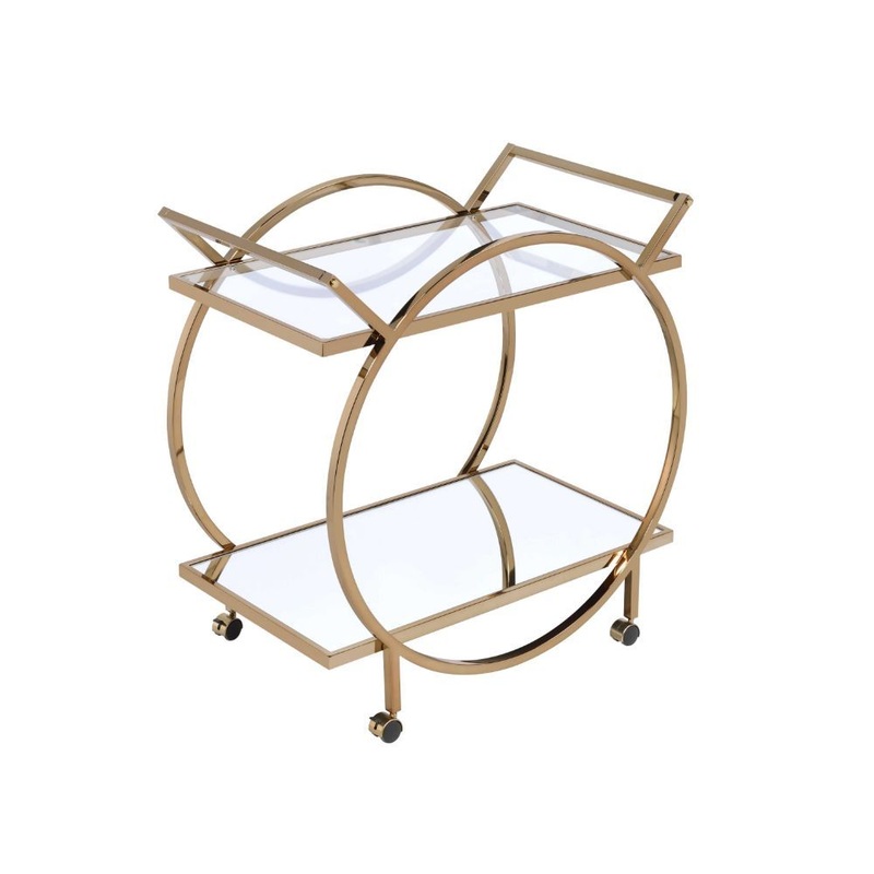 Traverse – Serving Cart – Mirrored & Champagne