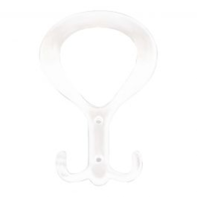 WHITE NYLON COAT HOOK, H13,5XL9 CM
