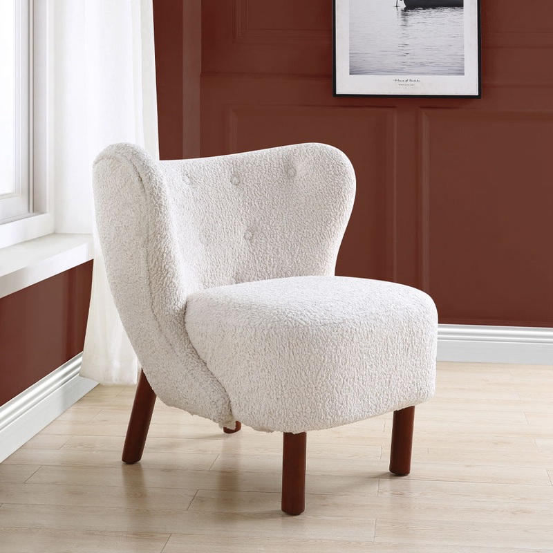Zusud – Accent Chair – White Teddy Sherpa